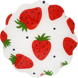 Pavilion Gift Company - Strawberries - 6" Glass Bowl - Dining Bowls - 1 of 4