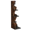 Resenkos Bookshelf, Bookcase Standing Shelf Unts,69" Wood Bookshelf, 5-Tier Corner Shelf Storage Plant Stand,Brown - 3 of 3