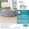 Bestway SaluSpa Bali Smart AirJet Inflatable Hot Tub Round Portable 4 to 6 Person Spa with 140 AirJets, App Control and EnergySense Cover, Grey Rattan - 4 of 4