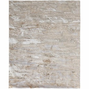 HomeRoots 8' X 10' Ivory Gray And Tan Abstract Distressed Area Rug - 1 of 3