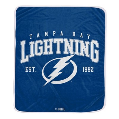 NHL Tampa Bay Lightning Vintage Arch Block Ultra Soft Blanket