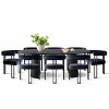 9 Piece Dining Set,83" Extendable Wood Dining Table with 8 Upholstered Velvet Dining Room Chairs,Farmhause,Indoor Furniture-Maison Boucle - 2 of 4