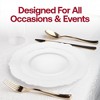 Smarty Had A Party Solid White Round Blossom Plastic Wedding Set - 30 Sets - 2 of 4