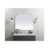 Elegant Lighting Metal Frame Arch Mirror 42x38 Inch in Silver - 2 of 4