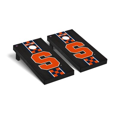 NCAA Syracuse Orange Premium Cornhole Board Onyx Stained Stripe Version