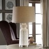 Uttermost Kansa Distressed White Table Lamp – Elegant Designer Accent Lighting - 2 of 4