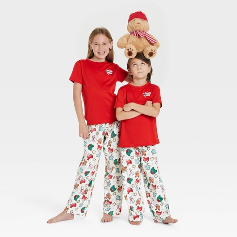 Kids cookie Crew Holiday Matching Family Pajama T shirt Wondershop Red L Target