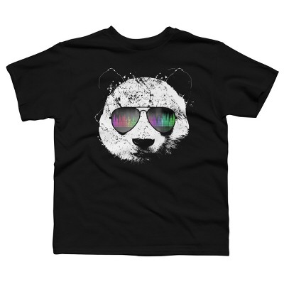 Boy's Design By Humans Old School Panda By Clingcling T-shirt - Black ...