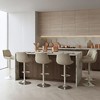 Ora Maison Set of 2 Adjustable Swivel Black Bar Stools 26–34", Faux Leather Counter Chairs with Footrests for Kitchen Island or Home Bar - 3 of 4