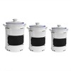 American Atelier Vintage Chalkboard Canister Ceramic Jars w/ Lids, 3-Piece Set, Blue, 20, 42, And 64-ounce Capacity - 2 of 4