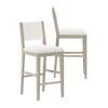 Plank+Beam 30" Counter Bar Stool, Solid Wood Modern Kitchen Stools with Cushion - 2 of 4