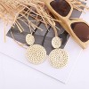 Ladies Handmade Rattan Earring - Tassel A Type Straw Wicker Earrings Bohemian Geometry Earring Circle Pie Shape Earrings - 4 of 4