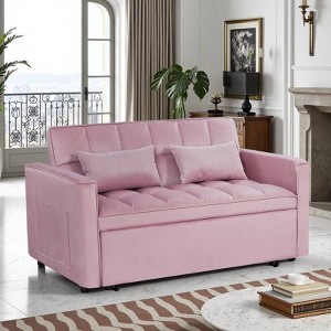 CAVINAS 54" Pull-out Couch - Convertible Sleeper Sofa Bed with Comfortable Upholstery, Space-Saving Practical Furniture for Living Room, Bedroom - 1 of 3