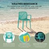WestinTrends Playa Outdoor Modern Stackable Patio Dining Armchairs (Set of 2) - 3 of 4