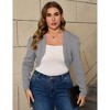Women Plus Size Women's 3/4 Sleeve Open Front Knit Cropped Bolero Shrug Cardigan Sweater for Women - 4 of 4