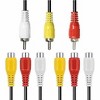 Sanoxy 3 RCA Male Jack To 6 RCA Female Splitter Audio Video AV TV DVD Adapter Cable - 4 of 4