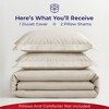 American Soft Linen Luxury 100% Cotton Sateen Weave Duvet Cover Set, 1 Duvet Cover and 2 Pillow Shams, Machine Washable 3 Piece Bedding Sets - 2 of 4