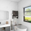 GlasFlength Decorative Storage Cabinet Bathroom Medicine Cabinet with Towel Bar, for Bathroom and Washroom, Grey, 21.65"*7.48"*32.48" - 4 of 4