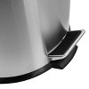 Elama 30 Liter/7.9 Gallon Soft Pedal Step Cylindrical Home and Kitchen Trash Bin in Matte Silver - image 4 of 4