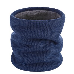 Link Fleece Lined Neck Gaiter Keeps Face Neck Warm Great For Cold Weather Skiing Men & Women Fleece Scarf Thick Windproof - 1 of 2