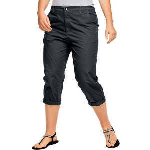 ellos Women's Plus Size Seamed Capris - 1 of 4