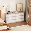 Hitow Chest of Drawers 9 Drawer Horizontal Dresser Wooden Dresser Minimalist Hidden Handle Design - 2 of 4