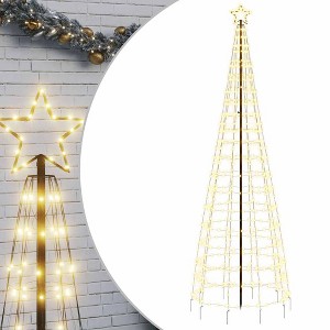 vidaXL Led Christmas Tree Warm white, Dark green Copper, Iron 118.1 in - 1 of 4