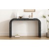 Mirod Wood Console Table with Curved Edge, Natural Cedar Veneer Entryway and Living Room Sofa Table - 3 of 4