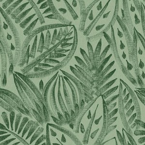 Tempaper & Co. Canvas Palm Removable Peel and Stick Wallpaper, Green Grove, 28 sq. ft. - 1 of 4