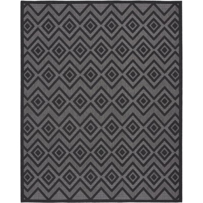 Nourison Versatile Solid Diamond Indoor Outdoor Flatweave Area Rug
