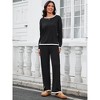 ATHLECHIC Women's Outfits Casual Long Sleeve Sweater Top Wide Leg Pants Matching Lounge 2 Piece Sets - 3 of 4