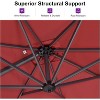 PURPLE LEAF 8 Feet Patio Umbrella Outdoor Cantilever Square Umbrella Aluminum Offset Umbrella with 360-degree Rotation for Garden Deck Pool Patio - 3 of 4