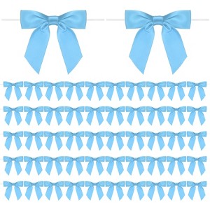 Unique Bargains Polyester Multipurpose Use Durable Flexible Gift Wrap Bows 50 Pcs - 1 of 4