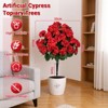 Artificial Topiary Ball Trees 2-Pack, UV Resistant Begonia with Ground Spike, Weatherproof Faux Plant for Garden, Porch, Indoor - 2 of 4