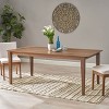 NicBex 76" Farmhouse  Rectangle Dining Table,Kitchen Table with Wood Tabletop and MDF Legs for 4 Seaters,Walnut - 2 of 4