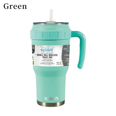 Steel Insulated Mugs i Break Reusable For Hot And Cold Drinks, Ldeal For Water, lced Tea, Coffee, Car Mugs Tumblers With Handle And Straw