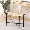 VYNXARIA Handwoven Paper Rope Foot Rest Stools: Stylish Ottomans for Entryway, Living Room, Bedroom & Office (Natural) - 3 of 4