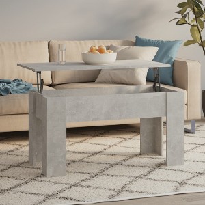 vidaXL Coffee Table Concrete gray Engineered wood Medium Sliding Top - 1 of 4