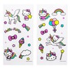 Silver Buffalo Sanrio Hello Kitty Unicorn Twist Spout Water Bottle and Sticker Set | 20 Ounces - 2 of 4