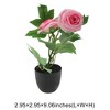 Unique Bargains Artificial Plants Two-Headed Lotus Bonsai Plastic 2.95"x2.95"x9.06" 1 Pcs - 3 of 4