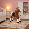 TopComfy Baby Bouncers and Rockers Kids Plush Toy Rocking Horse Chair Plush Toy Shape Dual Toy Functional Rocking Use, Brown, 30.73"*20.88"*8.27" - 2 of 4