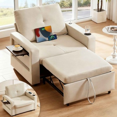 Dyonery Sleeper Sofa Chair Bed Convertible Sofa Chair 3-in-1 Pull Out Sofa Bed