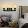 DAKAFUL Modern Bathroom Vanity Light, Vanity Fixture with Black+Gold/Silver Frame&Clear Glass Shade, Wall Light for Mirror, Bedroom, Bathtub Area - 4 of 4