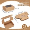 Unique Bargains Paper Party Favor Treats Candy Cookie Packaging with Clear Window Kraft Soap Boxes 16 Pcs - 2 of 4