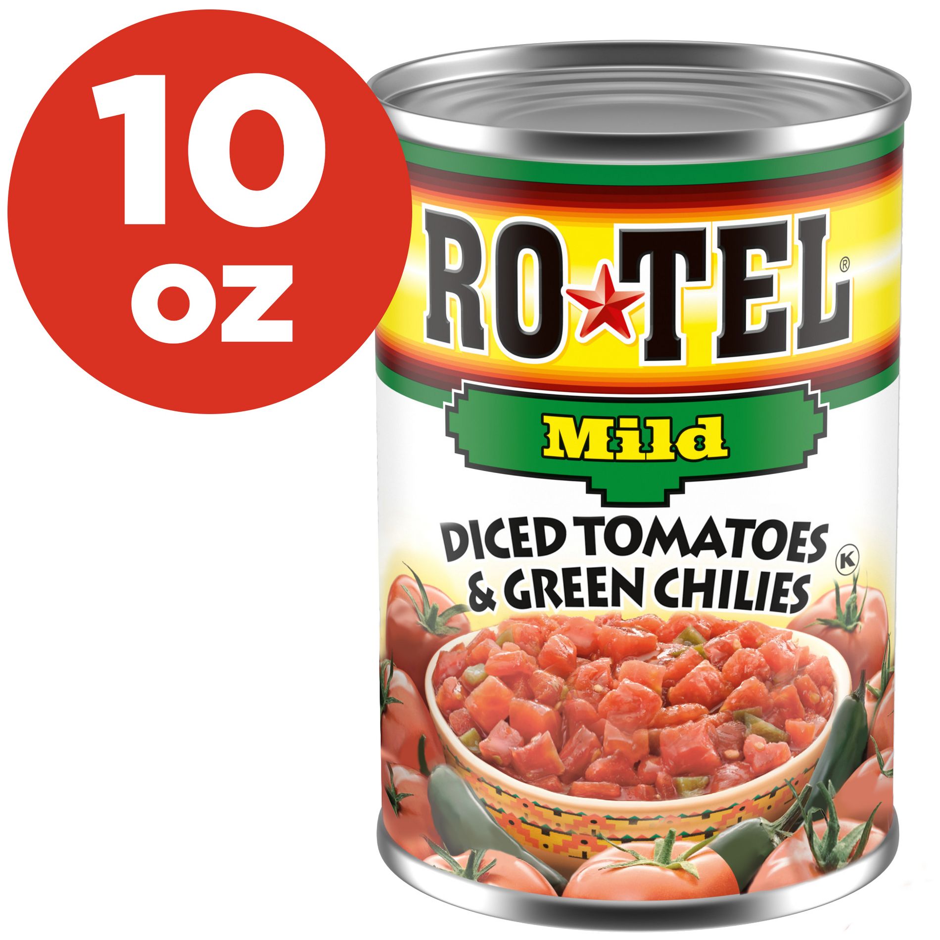Rotel Diced Tomatoes & Green Chilies Mild 10oz