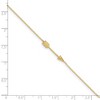 Black Bow Jewelry 14k Yellow Gold Polished Arrow And 1mm Cable Chain Anklet, 9-10 Inch - 3 of 4