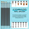 SAVILAND 6-Piece Double-End Nail Art Design Kit - Professional Dotting Tools & Painting Brushes for Gel Polish & French Manicure. - 2 of 4