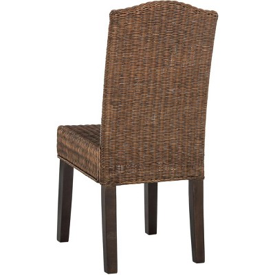 Odette High Back Brown Rattan Dining Chair Set