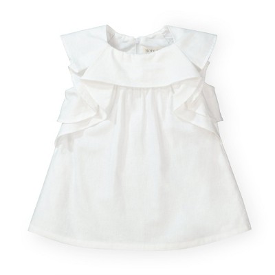 Hope & Henry Girls' A-line Ruffle Top, Infant : Target