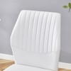 MAYEERTY Luxury Simple Dining Chairs Set of 6 - White PU, Silver Legs, Vertical Stripe Back - 4 of 4
